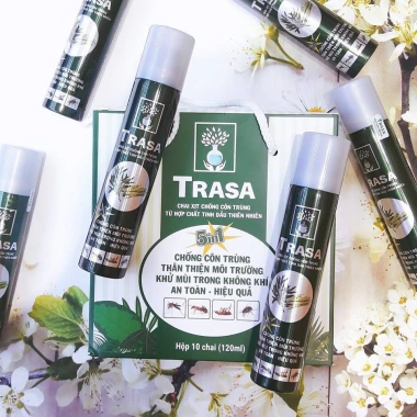 HOẢ TỐC Trasa 120ml - Chai xịt muỗi, côn trùng tự nhiên, giảm 21% - Tràm Dược