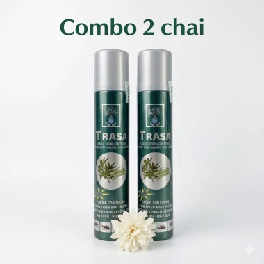 HOẢ TỐC Trasa 120ml - Chai xịt muỗi, côn trùng tự nhiên, giảm 21% - Tràm Dược 8 HOẢ TỐC Trasa 120ml - Chai xịt muỗi, côn trùng tự nhiên, giảm 21% - Tràm Dược 8