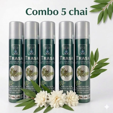 HOẢ TỐC Trasa 120ml - Chai xịt muỗi, côn trùng tự nhiên, giảm 21% - Tràm Dược