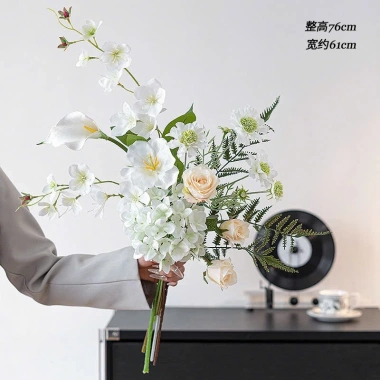 Hoa trang trí sự kiện, tiệc cưới, cắm điểm, cổng hoa - Decor hộp hoa lụa mica trắng, chỉ 12.500₫ 2
