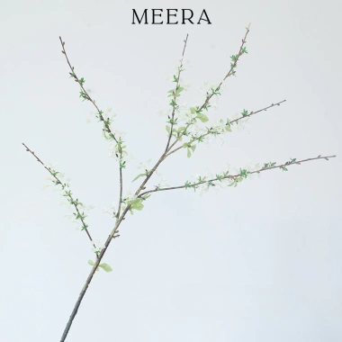 Hoa Tuyết Mai Giả Trang Trí MeeRa - Bình Gốm, Phòng Khách, Tết, Giá 65.000đ