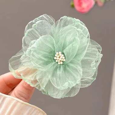 Hoa Voan Ánh Kim Cài Áo Cài Tóc Đính Váy Tiểu Thư Sang Chảnh - Giá 19,500 VND 8