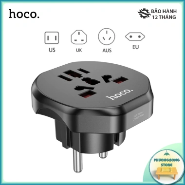 Hoco Phích Cắm Sạc AC6 Đa Năng - Ổ Điện EU Tiện Dụng Khi Du Lịch, Giá 90.000 VND