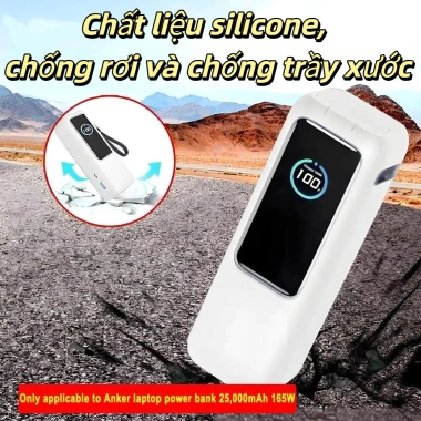 HOMELYHUB Silicone Vỏ Bảo Vệ Chống Sốc Chống Bụi cho Anker Zolo 25.000mAh 165W Du Lịch 3