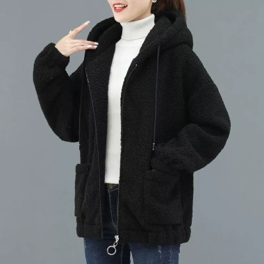Hoodie Nữ Mùa Đông Len Cừu Dày Cashmere Hàn Quốc Dây Kéo - Siêu Ấm, Giá 148k 5