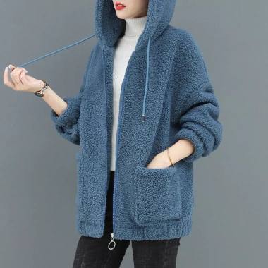 Hoodie Nữ Mùa Đông Len Cừu Dày Cashmere Hàn Quốc Dây Kéo - Siêu Ấm, Giá 148k 7