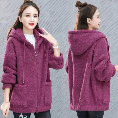 Hoodie Nữ Mùa Đông Len Cừu Dày Cashmere Hàn Quốc Dây Kéo - Siêu Ấm, Giá 148k 8