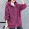 Hoodie Nữ Mùa Đông Len Cừu Dày Cashmere Hàn Quốc Dây Kéo - Siêu Ấm, Giá 148k 10