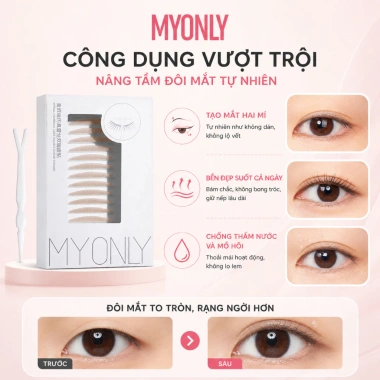 Hộp 100 Nhãn Dán Myonly Tạo Mắt Hai Mí Vô Hình - Đầy Đủ Kích Thước, Giá Siêu Tiết Kiệm 18.200₫
