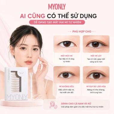 Hộp 100 Nhãn Dán Myonly Tạo Mắt Hai Mí Vô Hình - Đầy Đủ Kích Thước, Giá Siêu Tiết Kiệm 18.200₫
