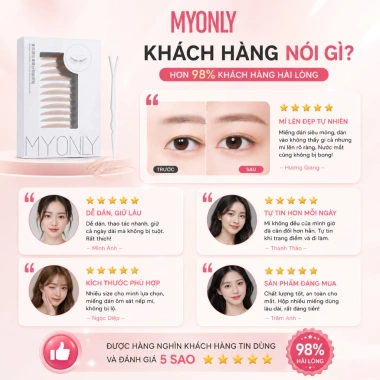 Hộp 100 Nhãn Dán Myonly Tạo Mắt Hai Mí Vô Hình - Đầy Đủ Kích Thước, Giá Siêu Tiết Kiệm 18.200₫