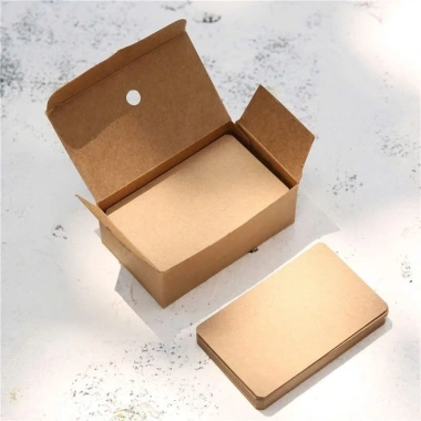 Hộp 100 thẻ giấy kraft flashcard nâu trắng đen - Handmade QNshop, giá chỉ 9.999đ 7