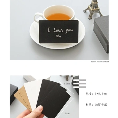 Hộp 100 tờ Giấy Kraft Cứng Cao Cấp - Giấy Note, Thẻ Trắng Viết Tay Tiếng Anh 5