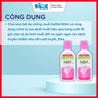 Hộp 12 chai Kem Bôi Da Chống Muỗi Soffell 60ml - Giảm 22% - Bảo vệ da, diệt muỗi 2 Hộp 12 chai Kem Bôi Da Chống Muỗi Soffell 60ml - Giảm 22% - Bảo vệ da, diệt muỗi 2