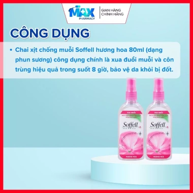 Hộp 12 chai Xịt Soffell chống muỗi dạng phun sương hương hoa 80ml - 235.500 VND 2