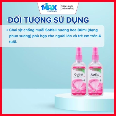 Hộp 12 chai Xịt Soffell chống muỗi dạng phun sương hương hoa 80ml - 235.500 VND 4