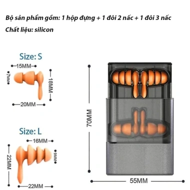 Hộp 2 Cặp Nút Bịt Tai Chống Ồn Hickes - Bảo Vệ Tai Khỏi Âm Thanh Lớn, Giá 50.000 VND 7 Hộp 2 Cặp Nút Bịt Tai Chống Ồn Hickes - Bảo Vệ Tai Khỏi Âm Thanh Lớn, Giá 50.000 VND 7