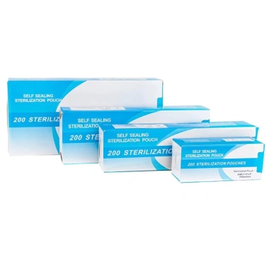 Hộp 200 túi hấp tiệt trùng đóng gói sẵn 57x130 90x165 90x260mm - Túi y tế vô trùng, giá 55.000₫