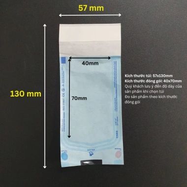 Hộp 200 túi hấp tiệt trùng đóng gói sẵn 57x130mm, 90x165mm, 90x260mm - Giá ưu đãi 150.000 VND 3 Hộp 200 túi hấp tiệt trùng đóng gói sẵn 57x130mm, 90x165mm, 90x260mm - Giá ưu đãi 150.000 VND 3