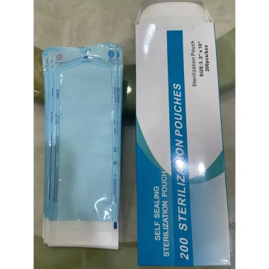 Hộp 200 túi hấp tiệt trùng đóng gói sẵn 57x130mm, 90x165mm, 90x260mm - Giá ưu đãi 150.000 VND