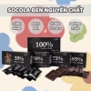 Hộp 24 cái Socola đen 100% nguyên chất không đường - Kẹo ca cao ăn kiêng 120g