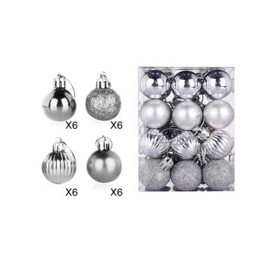 Hộp 24/12/6 Trái Noel 2.023 - Bông, Mờ, Kiểu, Kim Tuyến Trang Trí Giáng Sinh Giá 32k 10