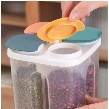Hộp 4 ngăn tháo rời bảo quản hạt, mì khô, ngũ cốc – Giá 26.000đ