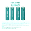Hộp 4 Pin sạc 2A 1.5V Lithium Beston AA 3.600mWh (2AN-100) - Pin đồ chơi, karaoke, máy ảnh 189.000₫ 6