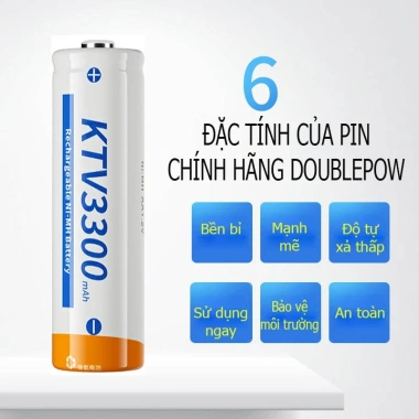 Hộp 4 viên Pin AA 3.300mAh Doublepow - Pin sạc dung lượng cao, giá chỉ 145.000₫ 2