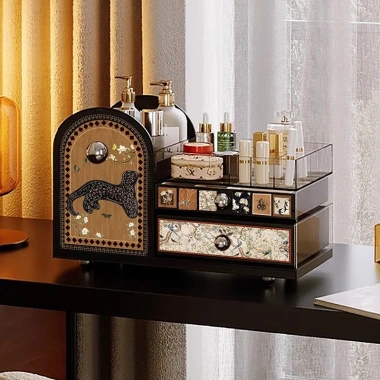 Hộp bảo quản mỹ phẩm cao cấp tích vanity sang trọng, tổ chức trang điểm đa năng – giảm giá 20%