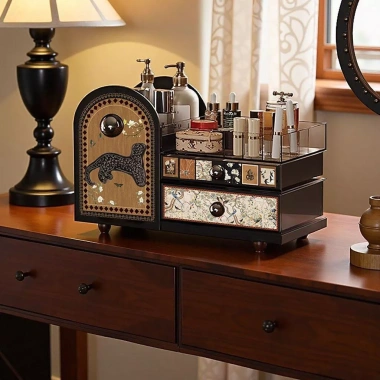 Hộp bảo quản mỹ phẩm cao cấp tích vanity sang trọng, tổ chức trang điểm đa năng – giảm giá 20%