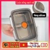 Hộp bảo quản thực phẩm inox 304 chống rỉ, nắp kín khít, không tràn, dùng cho lò nướng & tủ lạnh