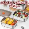 Hộp bảo quản thực phẩm inox 304 chống rỉ, nắp kín khít, không tràn, dùng cho lò nướng & tủ lạnh 6