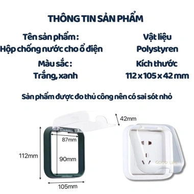Hộp Che Ổ Điện Gắn Tường HOPI - Chống Nước, Chống Bụi, Bảo Vệ An Toàn Cho Trẻ Nhỏ, Giá Chỉ 29.000đ 8