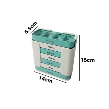 Hộp chia thuốc 7 ngày 4 buổi LADOHOME LH-2.039 nhựa ABS bền bỉ, an toàn, tiện dụng cho công việc và du lịch - Giá chỉ 55.000đ 3