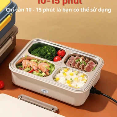 Hộp cơm cắm điện Achita inox 304 không dùng nước, bảo hành 12 tháng, giá 303.000₫ 3