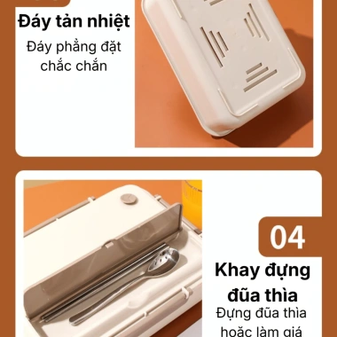 Hộp cơm cắm điện Achita inox 304 không dùng nước, bảo hành 12 tháng, giá 303.000₫ 5