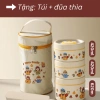 Hộp cơm giữ nhiệt Inox 304 lõi liền WARM FAMILY - Quay lò vi sóng, chống tràn, chỉ 80.000₫ 8