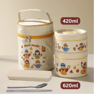 Hộp cơm giữ nhiệt Inox 304 lõi liền WARM FAMILY - Quay lò vi sóng, chống tràn, chỉ 80.000₫ 10