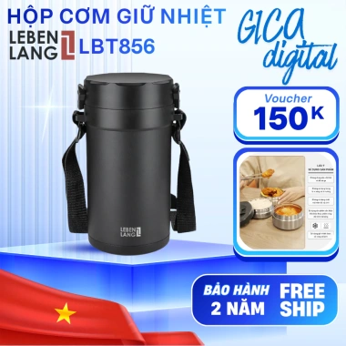 Hộp Cơm Giữ Nhiệt LEBENLANG LBT856 Inox 4 Khay 2.2L - Tặng Đũa, Giá 309.000₫