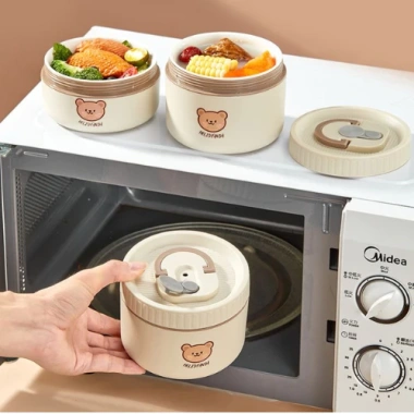 Hộp cơm giữ nhiệt MEN SỨ Changhome+ an toàn, chống tràn, dùng lò vi sóng 97.000₫