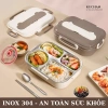 Hộp cơm giữ nhiệt Uchan SP07 inox 2-4 ngăn, quay lò vi sóng, khay cà mên - 199k 3