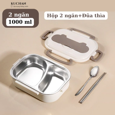 Hộp cơm giữ nhiệt Uchan SP07 inox 2-4 ngăn, quay lò vi sóng, khay cà mên - 199k 10