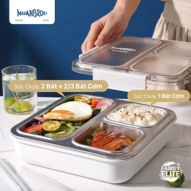 Hộp cơm trưa cách nhiệt thép không gỉ MISANBROO 316 Phần Lan - Siêu bền cho nhân viên văn phòng, giá ưu đãi 154.000đ 6