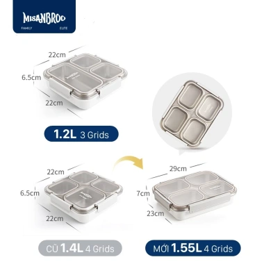Hộp cơm trưa cách nhiệt thép không gỉ MISANBROO 316 Phần Lan - Siêu bền cho nhân viên văn phòng, giá ưu đãi 154.000đ 9