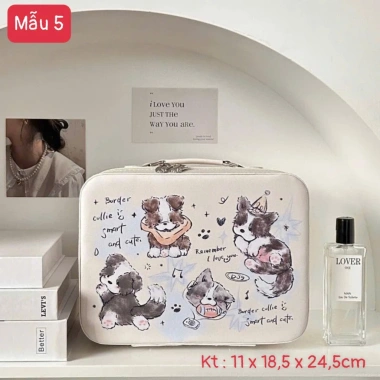 Hộp Cốp Đựng Mỹ Phẩm & Đồ Make Up Có Gương, Cute, Dung Tích Lớn - Giá 156k