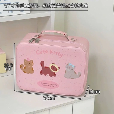 Hộp Cốp Đựng Mỹ Phẩm & Đồ Make Up Có Gương, Cute, Dung Tích Lớn - Giá 156k