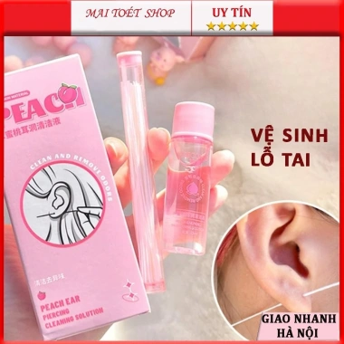 Hộp Dây Dung Dịch Vệ Sinh Lỗ Xỏ Khuyên Tai GECOMO - Nhỏ Gọn, An Toàn, Tiện Dụng, Giá 38.000₫ Giảm Giá