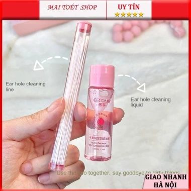 Hộp Dây Dung Dịch Vệ Sinh Lỗ Xỏ Khuyên Tai GECOMO - Nhỏ Gọn, An Toàn, Tiện Dụng, Giá 38.000₫ Giảm Giá