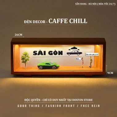 Hộp đèn gỗ khung Tết - In tên quán coffee, bar, quà Valentine, chỉ 70.000đ